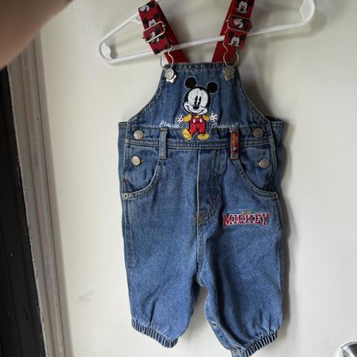 Classic Mickey Mouse denim overalls #MickeyMouse...