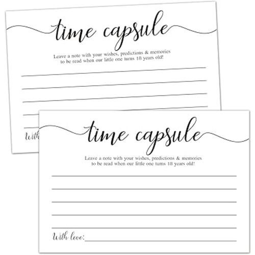 50 Time Capsule Cards for 1st Birthday