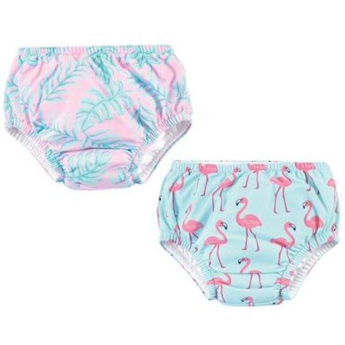 Hudson Baby Infant and Toddler Girl Swim Diapers, Flamingos, 6-12 Months
