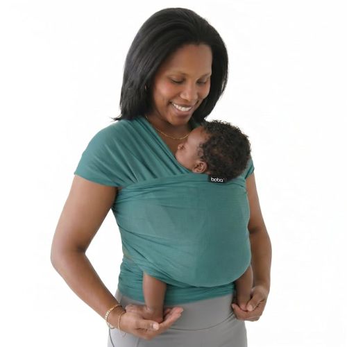 Boba Baby Wrap Carrier Green Mesh | Lightweight Baby Sling Carrier for Newborn (7–35 lbs), Summer Baby Wrap for Active Parents