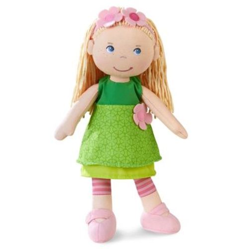 HABA 12" Soft Doll Mali with Blonde Hair and Blue Eyes, Soft Toddler Baby Dolls with Embroidered Face, Machine Washable Toddler Girl Toys for 18 mo+