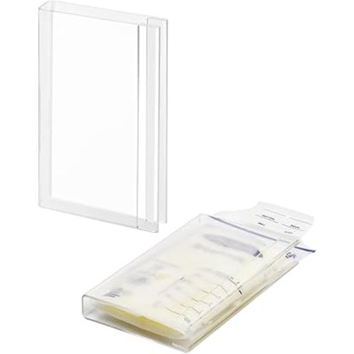Freeze Flat Breast Milk Storage Bag |Breastmilk Freezer Flattener Kit Make Mother's Milk Bags Organizer Even to Save Refrigerator Space | Fit 3 4 5 6oz, 2-Pack