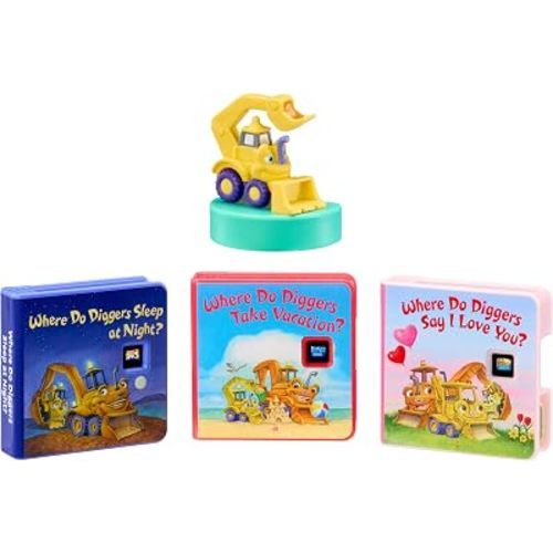 Little Tikes Story Dream Machine Random House Where Do Diggers Collection, 3 Stories, Bonus Character, Projects Storytime for Kids, Audio Play, Fun Toy, Ages 3+ Years
