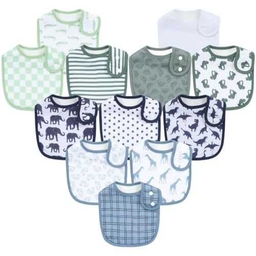 Baby Bibs Soft and Absorbent Organic Cotton Bandana Drool Bibs Set for Boys Girls Newborn 0-36 Months