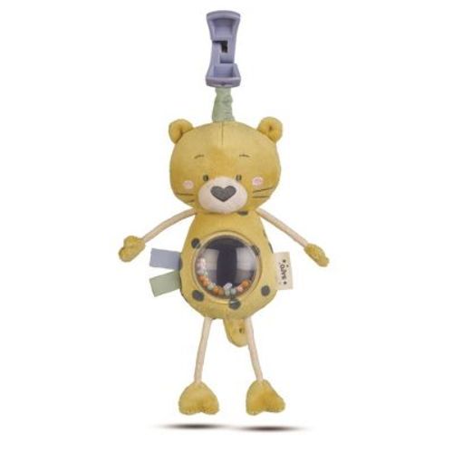 SARO Sensory Jungle Party Mirror Rattle - Cheetah: Developmental & Sensory Activity Toy for Infants