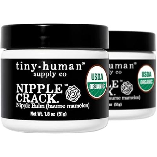 Organic Nipple Cream, Nipple Crack Lanolin Free Nipple Butter (2 Pack), Balm for Breastfeeding Mothers, No Need to Wash Off, Safe for Baby and Mama