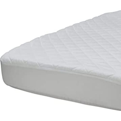 Beautyrest Kids Fitted Crib Mattress Pad | Waterproof | 52” x 28” | Machine Washable, White