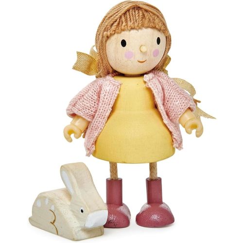 Tender Leaf Toys - The Goodwood Family - Wooden Miniatures Flexible Doll, Multicultural Action Figure for Dollhouse - Encourage Creative and Imaginative Fun Play for Children - Age 3+