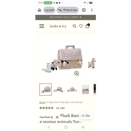 Baby Farm Plush Barn with Animals