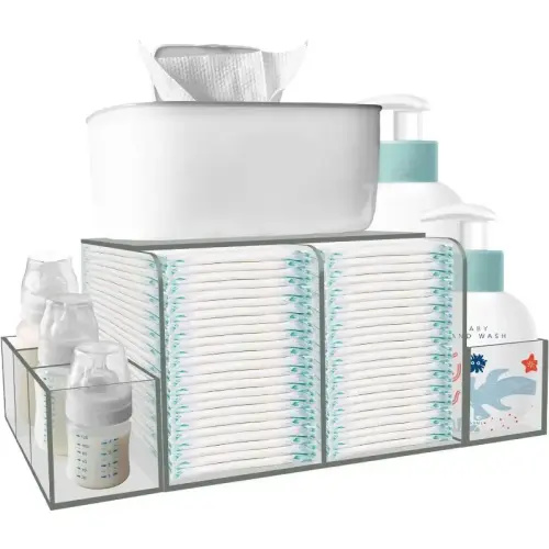 clear acrylic diaper caddy changing table organizer - Temu