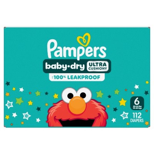 Pampers Baby Dry Diapers Pack - Size 6 - 112ct