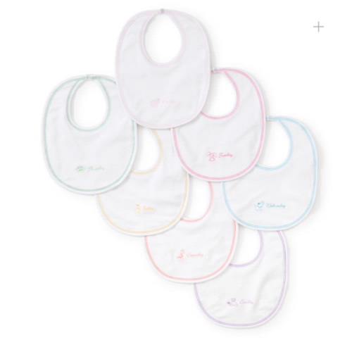 Days of the Week Girls Bib Set