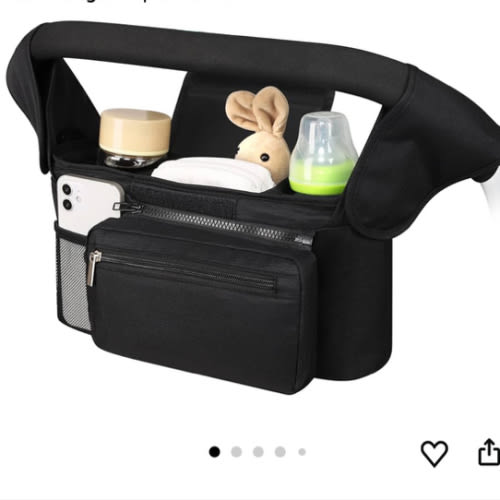 Accmor Universal Stroller Organizer with Insulated Cup Holder Detachable Phone Bag and Shoulder Strap,Stroller Bag Caddy Organizer Fits for Uppababy, Baby Jogger, Britax Strollers