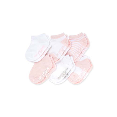 Burt's Bees Baby Girls Socks Multi Ankle, 0-3 Months to 24 Months, 6-Pack