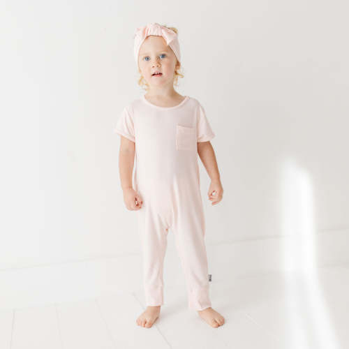 Carnation Ribbed Short Long Romper