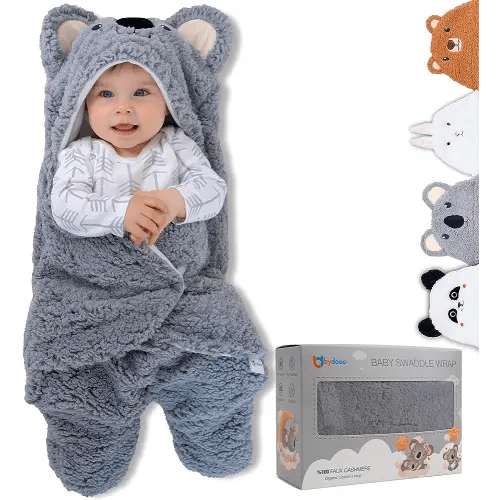 Baby Swaddle Blanket Koala 0-6 Months Cute Organic Ultra Soft Plush Stuff Must Have Infants Girls Boys Clothes Gender Neutral Essentials, Registry Gift Swaddling Wrap Shower