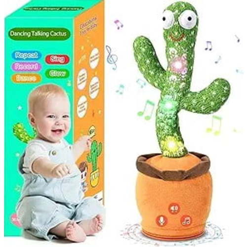 Talking Cactus Toy for Toddlers 1-3 - Plush Speech Therapy Toy that Repeats What You Say