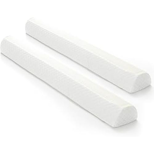 Shinnwa Bed Bumpers for Toddlers (2-Pack) Memory Foam Rail & Adults, Safety Guard Queen, King, Full Bed, Sleep Long Pillow Pads with Non-Slip Bottom Machine Washable Cover