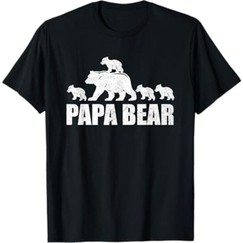 Papa Bear 4 Cubs Shirt Daddy Bear 4 Kids TShirt Papa 4 Kids T-Shirt