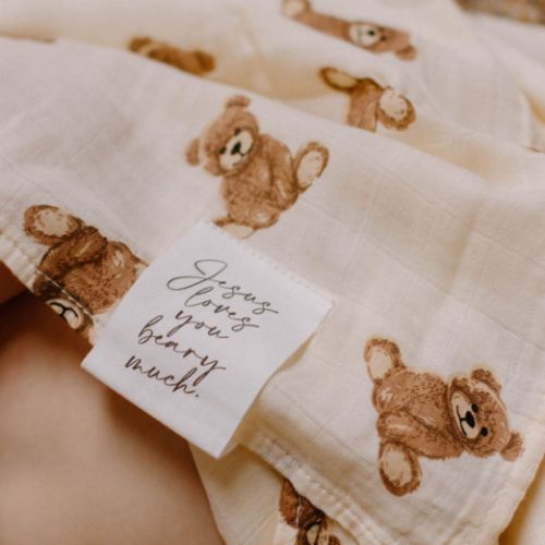 Jesus Loves You Beary Much Swaddle Blanket – OUR HOUSE ABOVE
