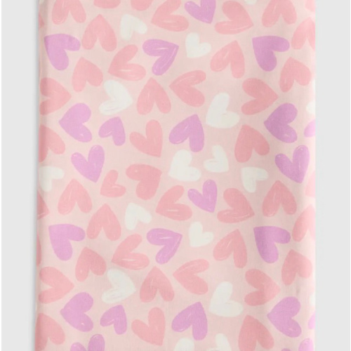 Bamboo Swaddle and Bow Set in Lavender Hearts