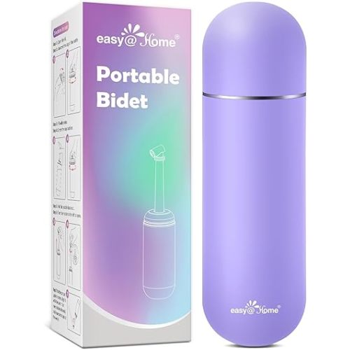 Easy@Home Portable Peri Bottle for Postpartum & Perineal Care: Handheld Bidet Perfect for Personal Hygiene Cleaning & Travel Friendly | 380ml Leakproof & Convenient Design | BPA-Free | EPB-01 Purple