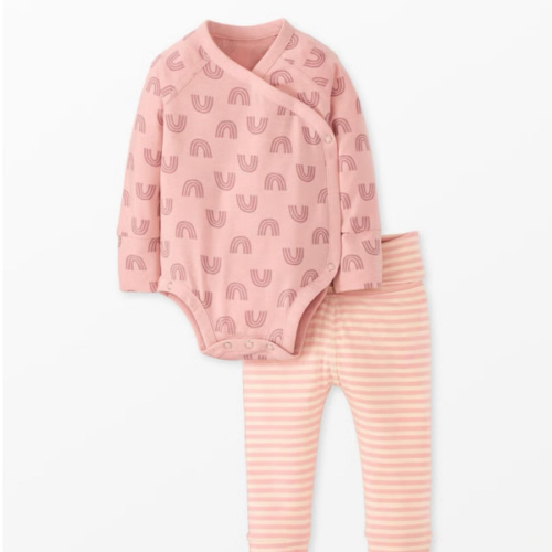 Baby Layette  Wrap Top & Wiggle Pants in HannaSoft™