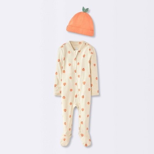 Baby Pumpkin Sleep N' Play with Hat - Cloud Island™ Cream Newborn
