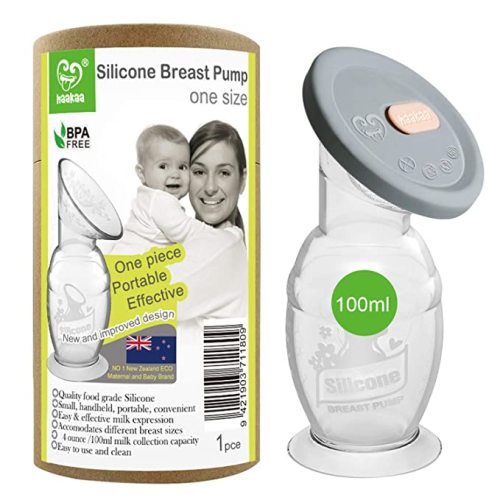 Haakaa Manual Breast Pump with Base 4oz/100ml+Lid - 4 Fl Oz