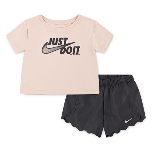 Baby & Toddler Girls Nike Dri-FIT "Just Do It." T-Shirt & Wavy Scalloped Shorts 2-Piece Set