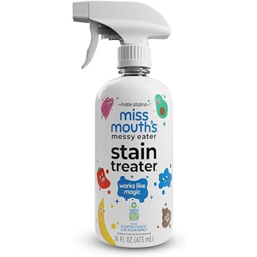 Miss Mouth's Messy Eater Stain Treater Spray - 16oz Stain Remover - Newborn & Baby Essentials - No Dry Cleaning Food, Grease, Coffee Off Laundry, Underwear, Fabric