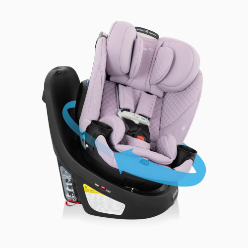 Evenflo Revolve360 Slim 2-in-1 Rotational Car Seat with Green & Gentle Fabric - Agate