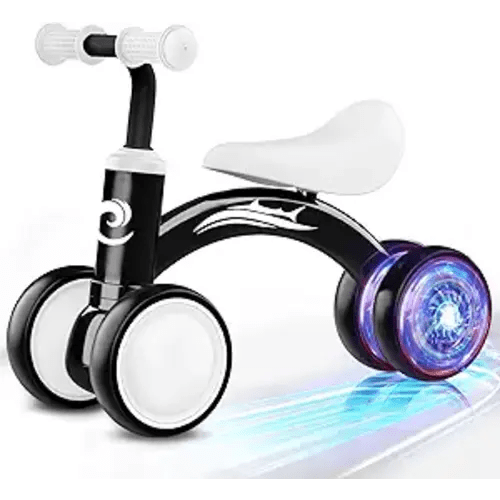 Gamfeiny Colorful Lighting Baby Balance Bike Toys for 1 Year Old Boy Girl Gifts, 10-36 Month Toddler Balance Bike, No Pedal 4 Silence Wheels & Soft Seat First Riding on Toys, 1st Birthday Gifts