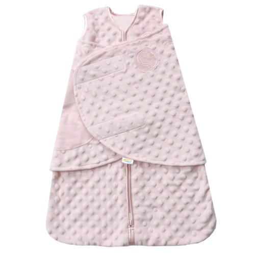 Pink Plushy Dot Velboa Swaddle | HALO