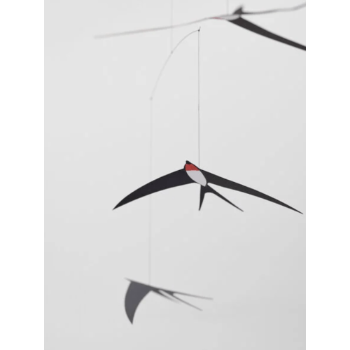 Flying Swallows 3 mobile, black