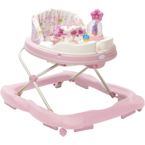 Disney Baby Walker with Wheels, Pink Baby Walkers and Activity Center for Infants