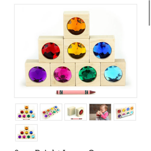 8 pc. Bright Large Gem Blocks