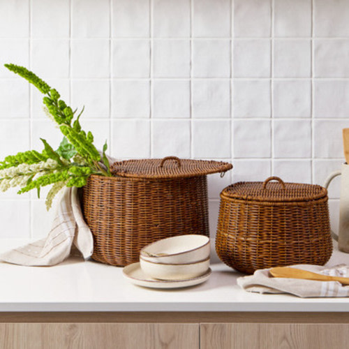 Bardon Waterproof Round Storage Basket - Pillow Talk
