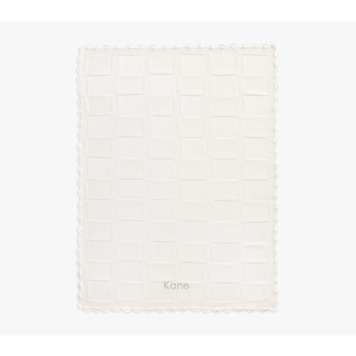 Patchwork Organic Cotton Knit Baby Blanket