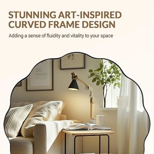 Black Round Wall Mirror 36 inch, Matte Black Stainless Steel