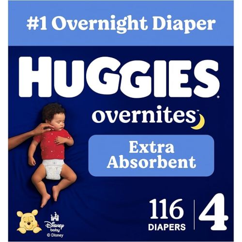 Huggies Overnites Diapers Size 3, 132 Count (2 Packs of 66)
