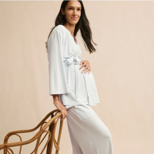 LAKE | Women | DreamModal™ Pajamas | Fog Maternity Kimono Bundle