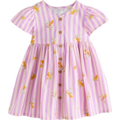 Kids' Stripe Cotton Button Front Dress, 1.5-2Y