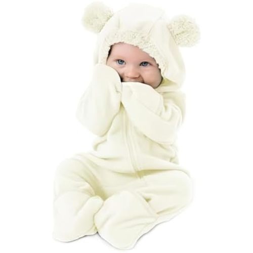 Cuddle Club Fleece Baby Bunting Bodysuit Hoodie, Newborn - 5T