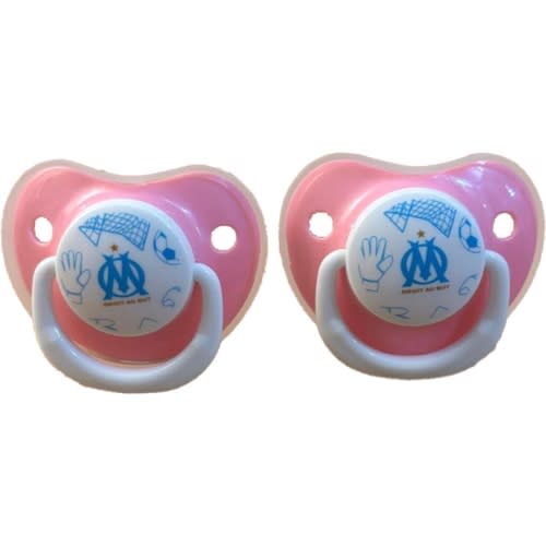 Set of 2 Pink Pacifiers OM Olympique de Marseille Official Store