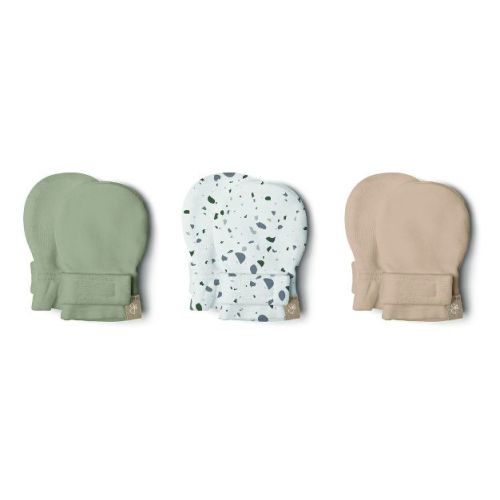 Goumi Stay On Baby Mitts - Cloud 0-3m