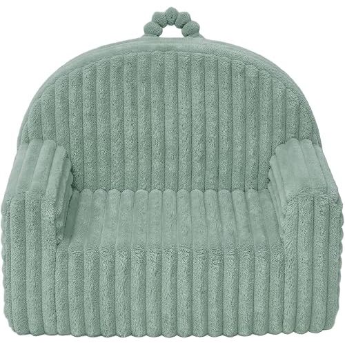 Blissful Diary Kids Chair, Soft Kids Armchair, Comfortable Kids Couch Sofa for Reading Playing, Kids Furniture for Boys and Girls Gift, Sage Green