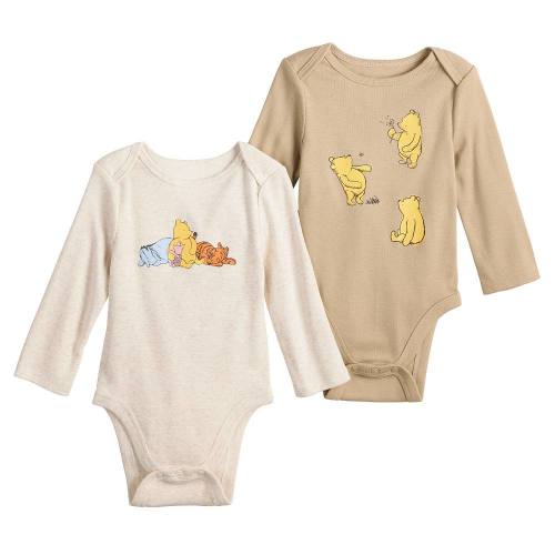 Baby Jumping Beans® Disney's Winnie The Pooh 2-Pack Long Sleeve Bodysuits