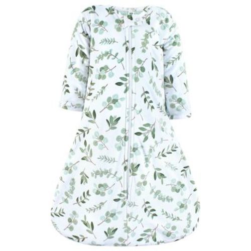 Hudson Baby Long Sleeve Plush Faux Fur Sleeping Bag, Wearable Blanket, Eucalyptus, 6-12 Months