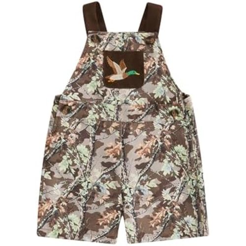 Toddler Baby Boy Camo Overalls Bibs Shorts Clothes Hunting Outfit